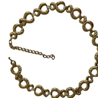 Ceinture chaine bijoux vintage anneaux métal doré