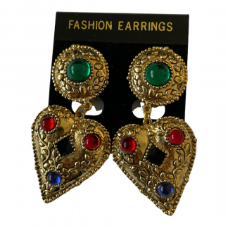 Boucles d'oreilles clips bijoux vintage friperie en ligne
