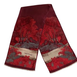Foulard écharpe en soie Odile Saint Germain paysage