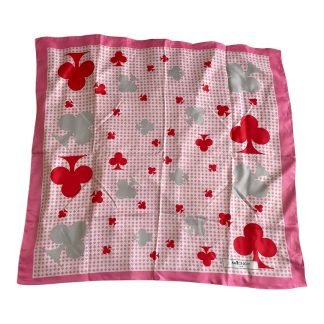 Foulard carré en soie Marion Roth as de trèfle